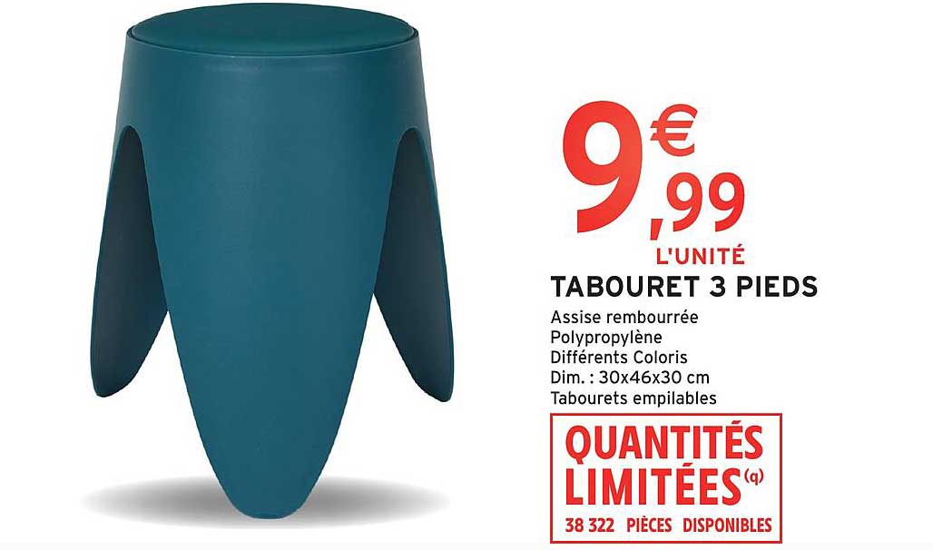 TABOURET 3 PIEDS