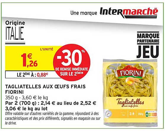 TAGLIATELLES AUX ŒUFS FRAIS FIORINI