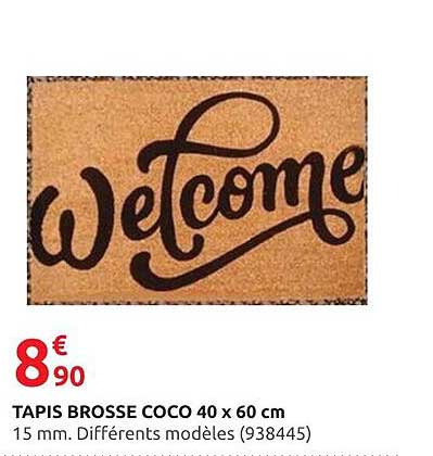 TAPIS BROSSE COCO 40 x 60 cm
