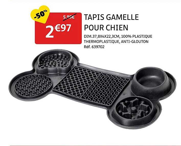TAPIS GAMELLE POUR CHIEN