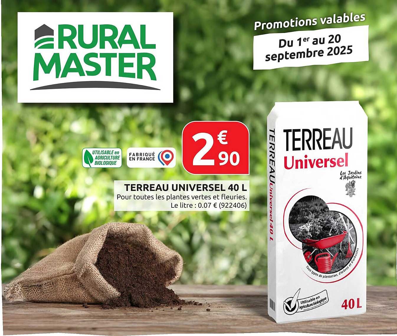 TERREAU UNIVERSEL 40 L