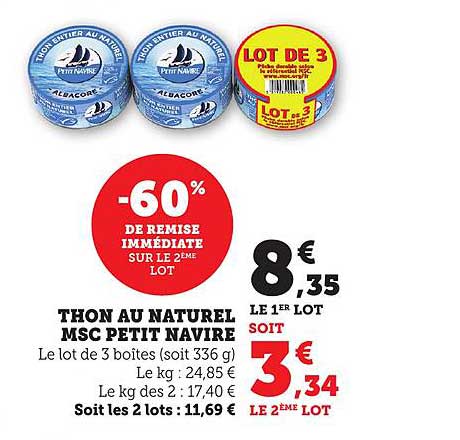 THON AU NATUREL MSC PETIT NAVIRE