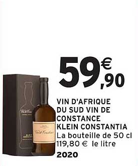 VIN D'AFRIQUE DU SUD VIN DE CONSTANCE KLEIN CONSTANTIA