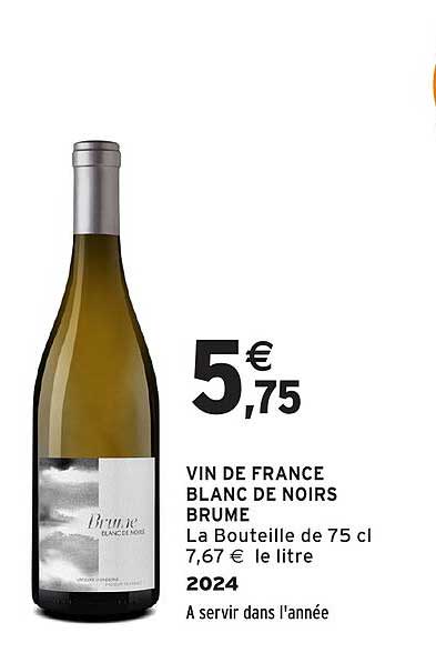 VIN DE FRANCE BLANC DE NOIRS BRUME