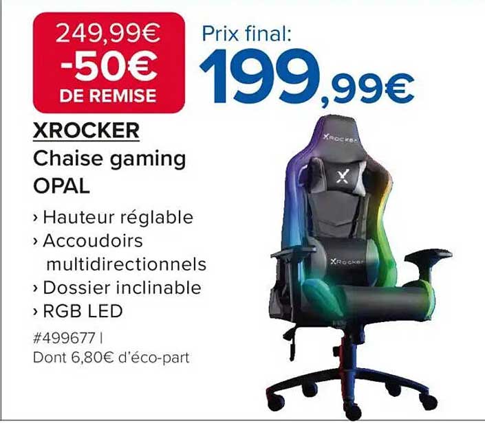 XROCKER Chaise gaming OPAL