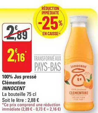 100% Jus pressé Clémentine INNOCENT