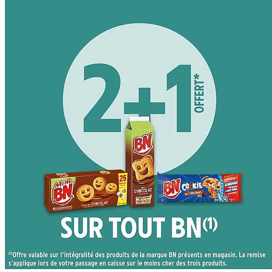2+1 offert sur tout BN