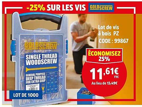 -25% SUR LES VIS