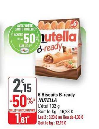 6 Biscuits B-ready NUTELLA