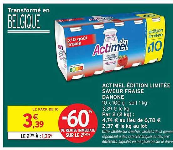 ACTIMEL ÉDITION LIMITÉE SAVEUR FRAISE