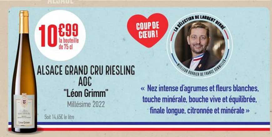 Alsace Grand Cru Riesling AOC "Léon Grimm" Millésime 2022