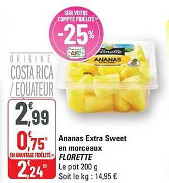 Ananas Extra Sweet en morceaux Florette