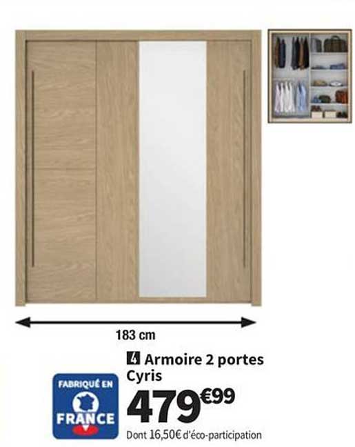 Armoire 2 portes Cyris
