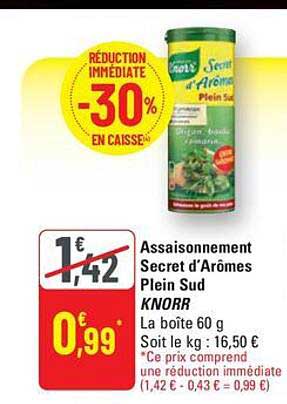 Assaisonnement Secret d'Aromes Plein Sud KNORR