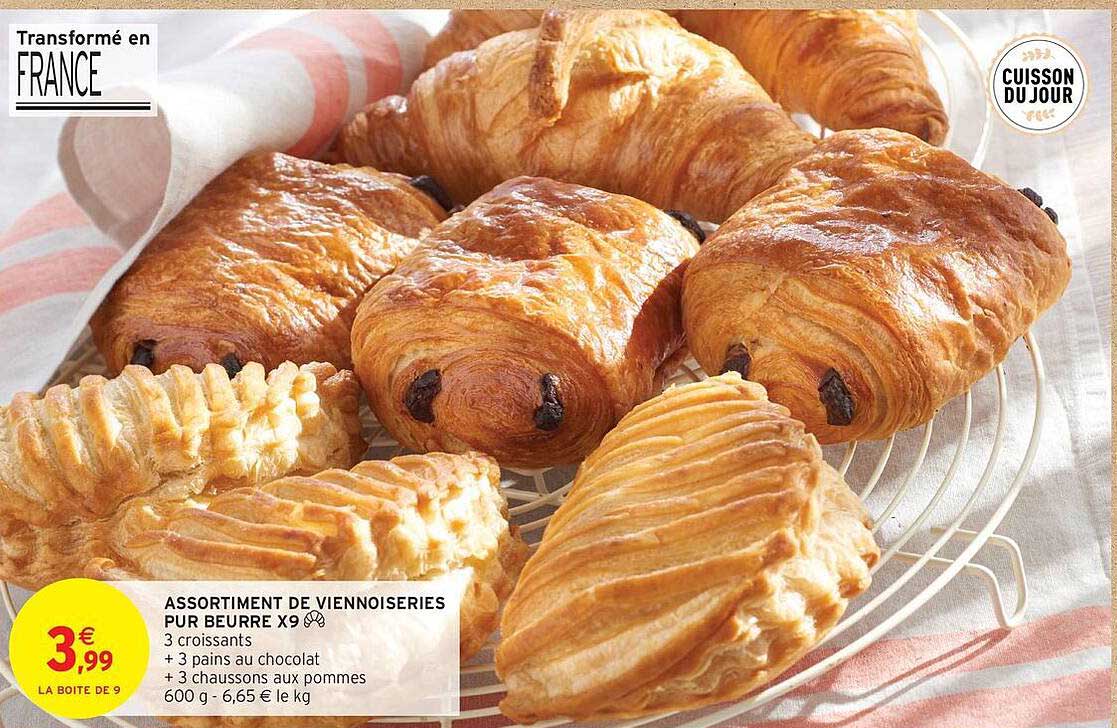 ASSORTIMENT DE VIENNOISERIES PUR BEURRE X9