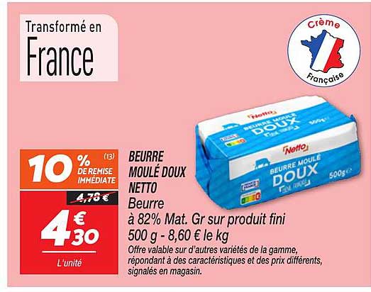 BEURRE MOULÉ DOUX NETTO