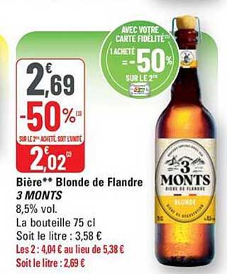 Bière** Blonde de Flandre 3 MONTS
