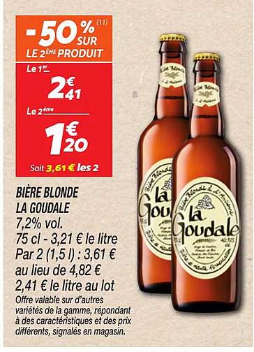 BIÈRE BLONDE LA GOUDALE 7,2% vol.