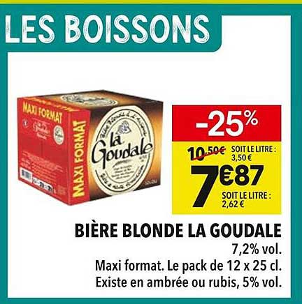 BIÈRE BLONDE LA GOUDALE