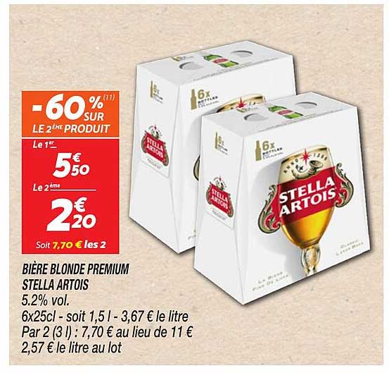 Bière Blonde Premium Stella Artois