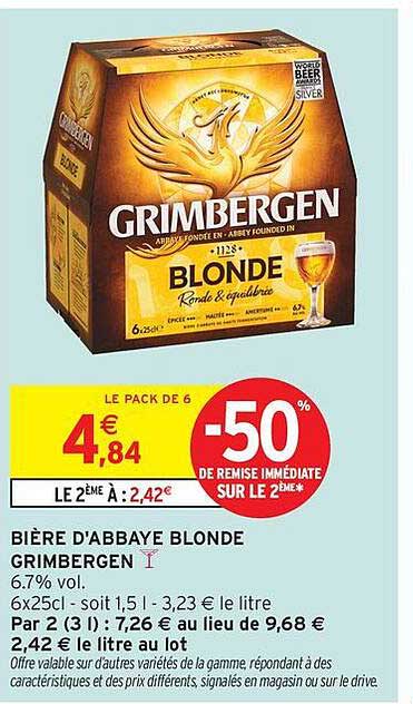 BIÈRE D'ABAYE BLONDE GRIMBERGEN
