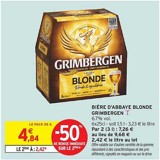 BIÈRE D'ABBAYE BLONDE GRIMBERGEN