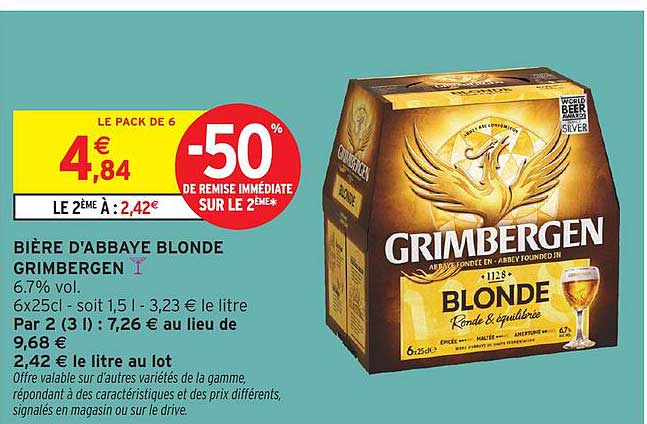 BIÈRE D'ABBAYE BLONDE GRIMBERGEN
