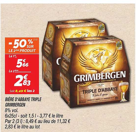 BIÈRE D'ABBAYE TRIPLE GRIMBERGEN