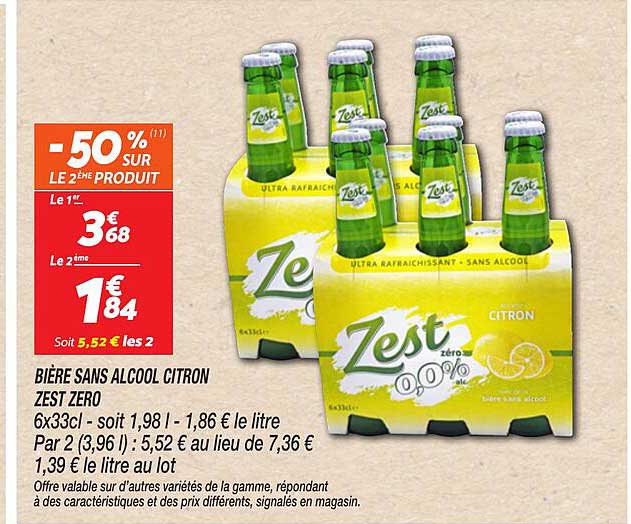 BIÈRE SANS ALCOOL CITRON ZEST ZERO