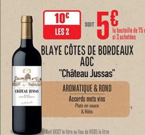 BLAYE CÔTES DE BORDEAUX AOC "Château Jussas"