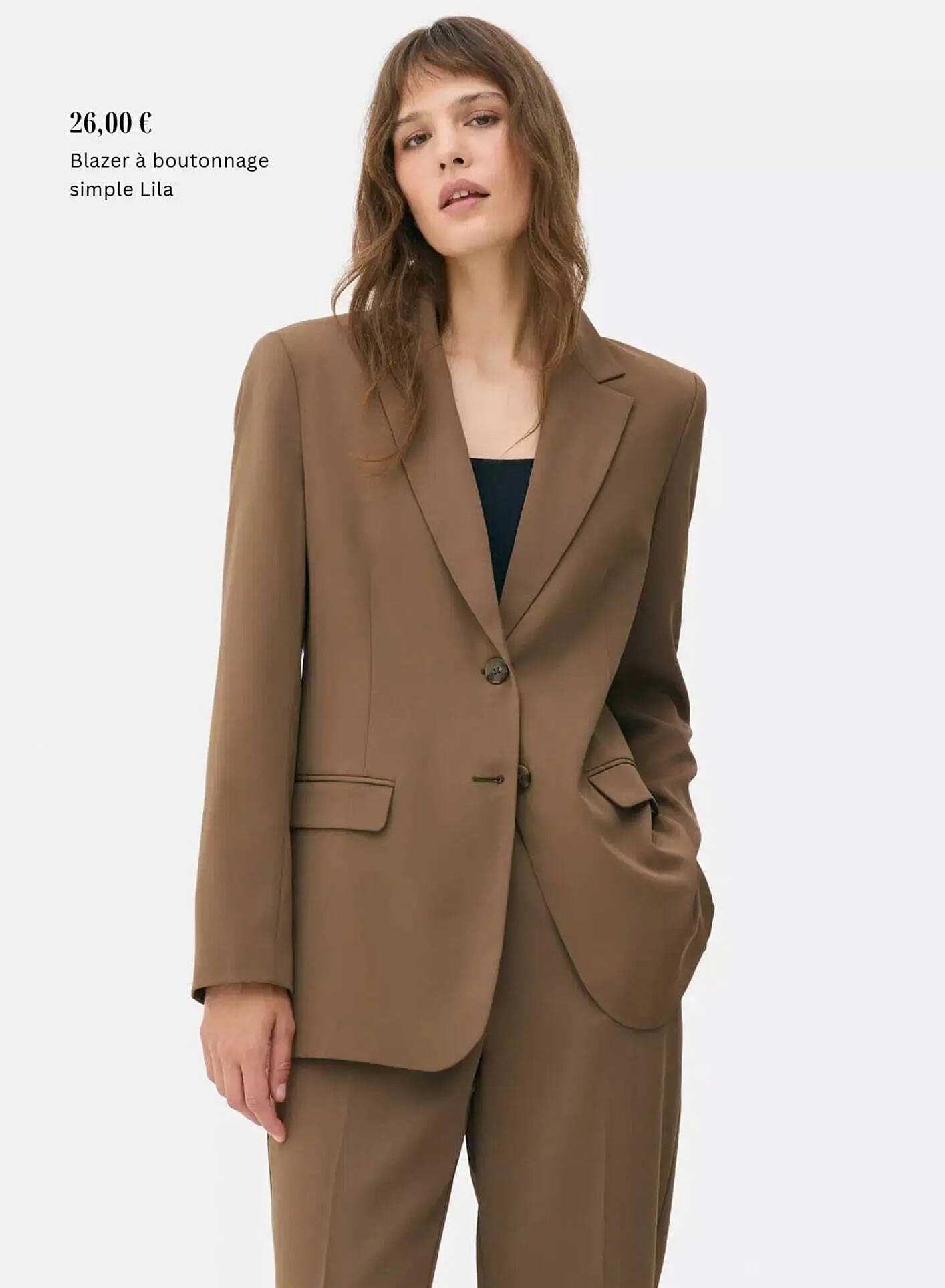 Blazer à boutonnage simple Lila