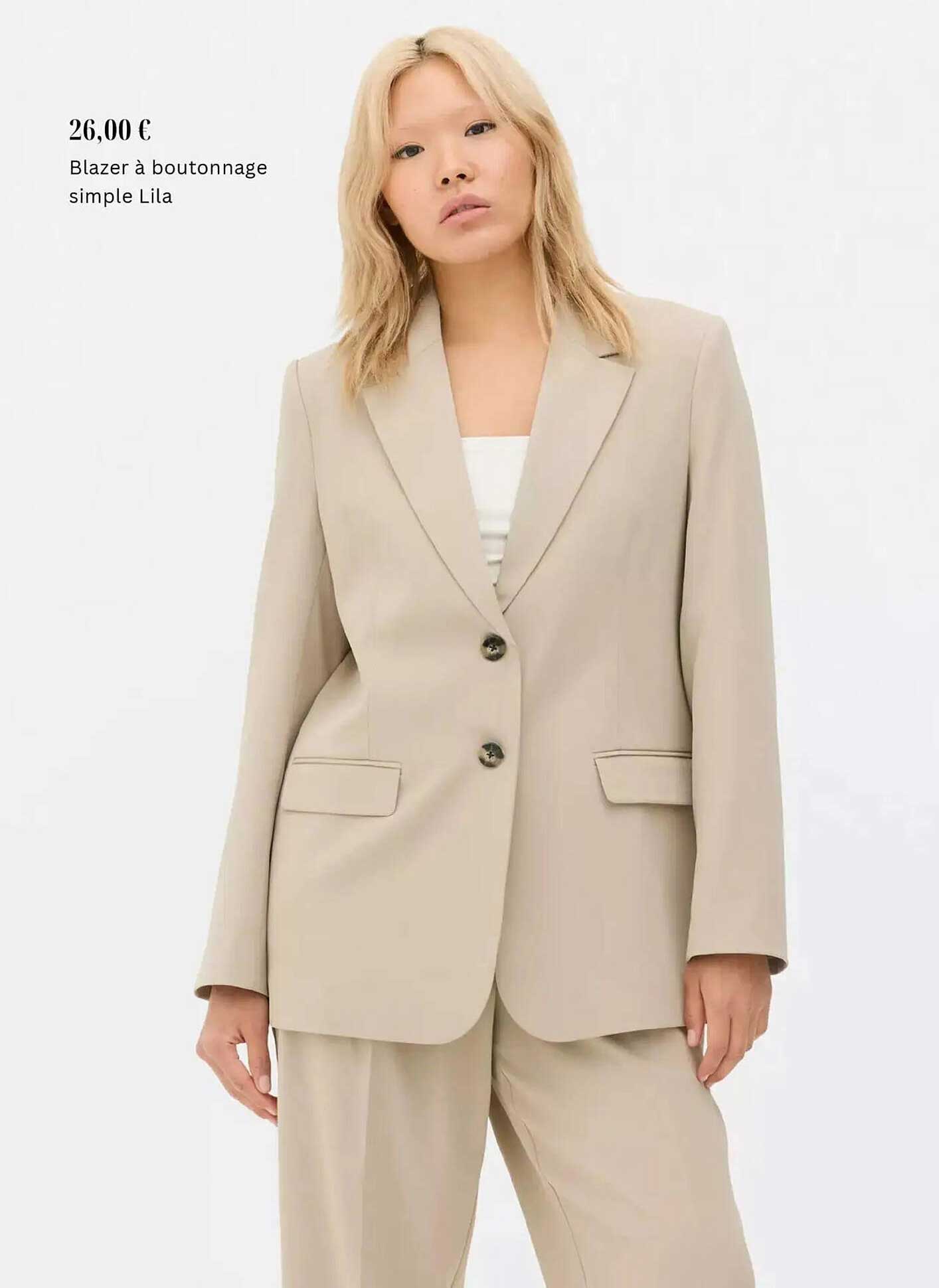 Blazer à boutonnage simple Lila