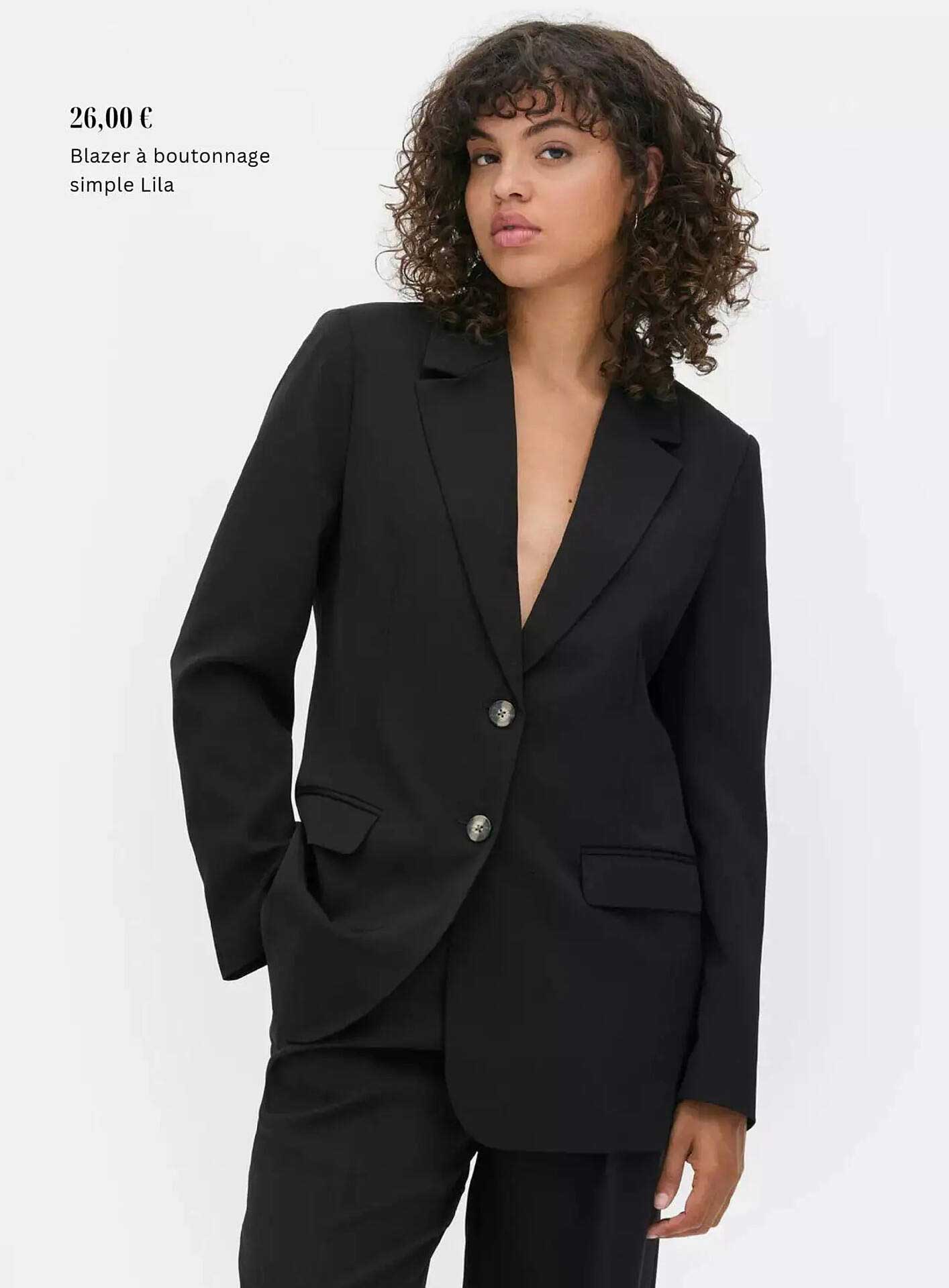 Blazer à boutonnage simple Lila