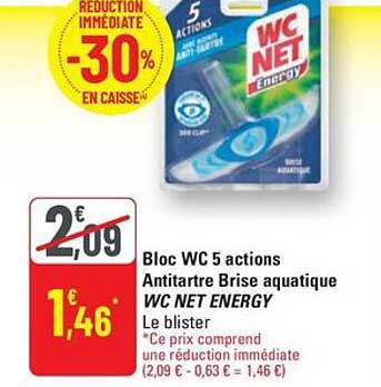 Bloc WC 5 actions Antitartre Brise aquatique WC NET ENERGY