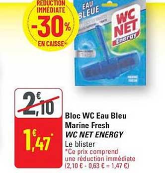 Bloc WC Eau Bleu Marine Fresh WC NET ENERGY