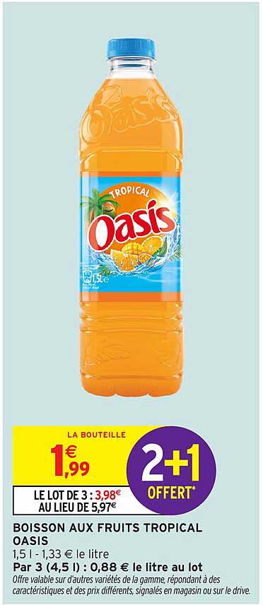 BOISSON AUX FRUITS TROPICAL OASIS