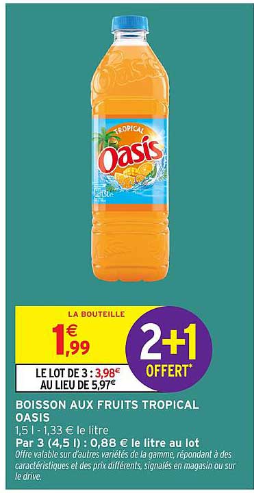 BOISSON AUX FRUITS TROPICAL OASIS