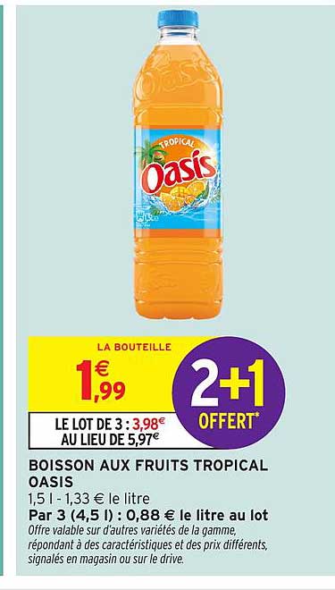 BOISSON AUX FRUITS TROPICAL OASIS