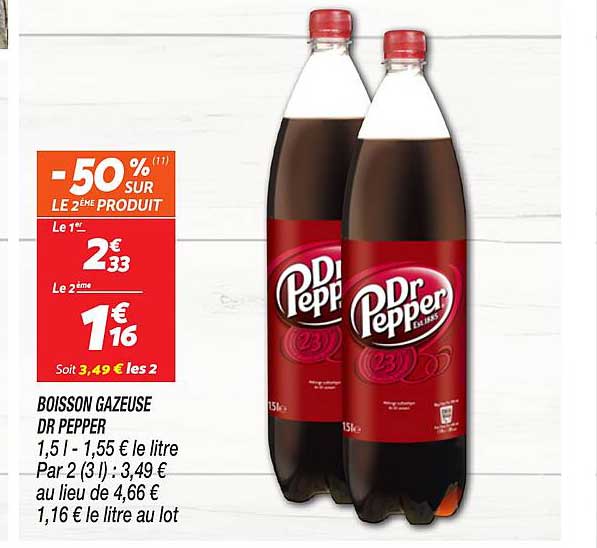 BOISSON GAZEUSE DR PEPPER