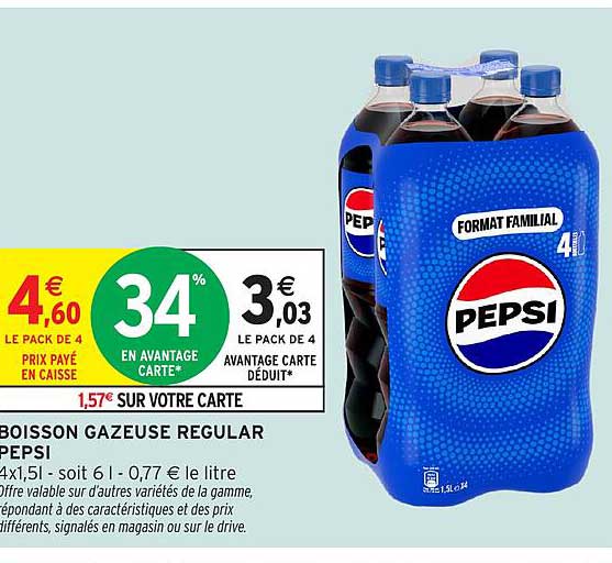 BOISSON GAZEUSE REGULAR PEPSI