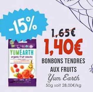 BONBONS TENDRES AUX FRUITS Yum Earth