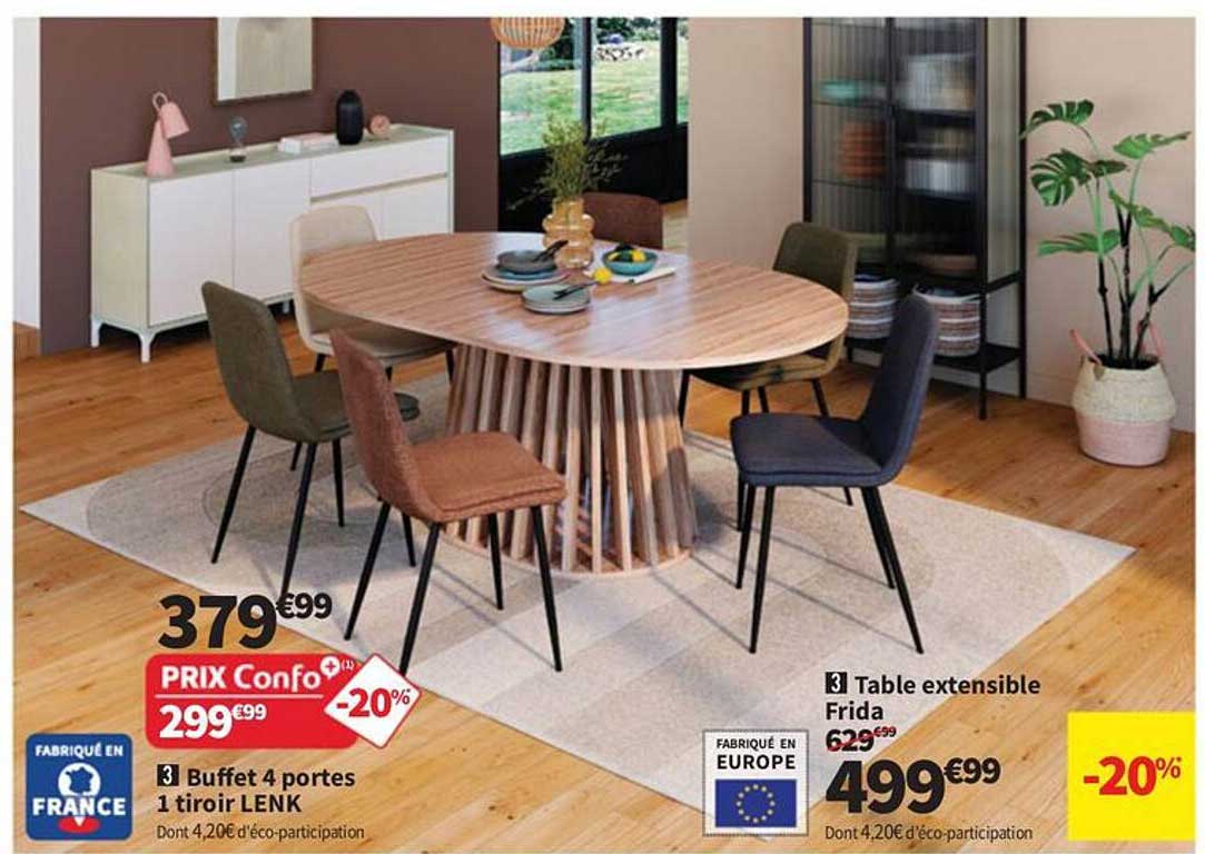 Buffet 4 portes 1 tiroir LENK