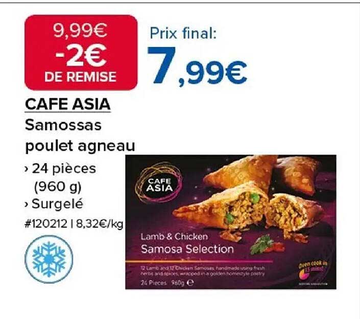 CAFE ASIA Samossas poulet agneau