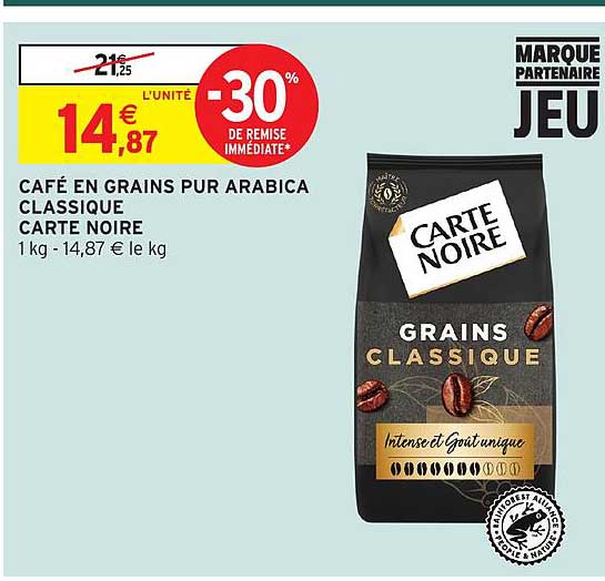 CAFE EN GRAINS PUR ARABICA CLASSIQUE