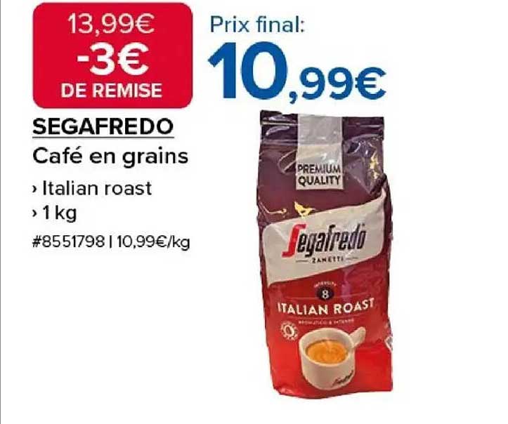 Café en grains Segafredo Italian roast 1 kg