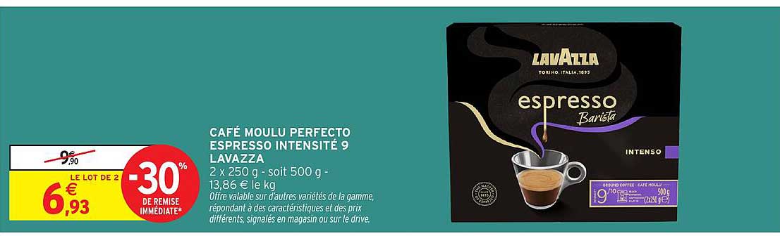 CAFÉ MOULU PERFECTO ESPRESSO INTENSITÉ 9 LAVAZZA