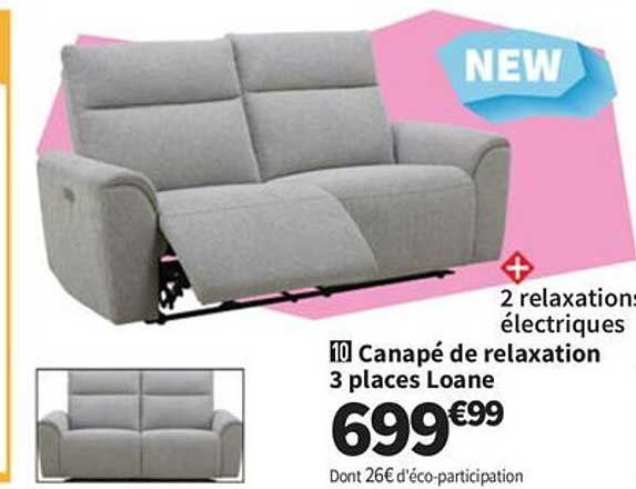 Canafe de relaxation 3 places Loane