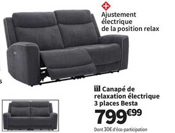 Canapé de relaxation électrique 3 places Best
