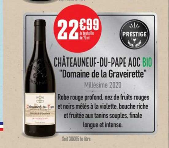 CHÂTEAUNEUF-DU-PAPE AOC BIO "Domaine de la Graveirette"