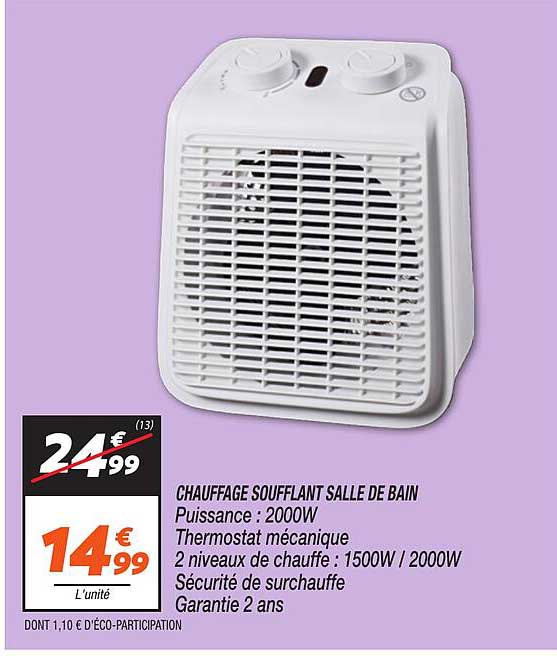 CHAUFFAGE SOUFFLANT SALLE DE BAIN